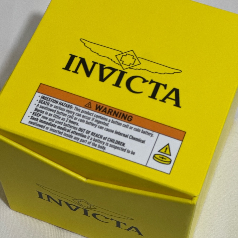 Invicta Stainless Steel Watch with Yellow Accents - Picture 5 of 5